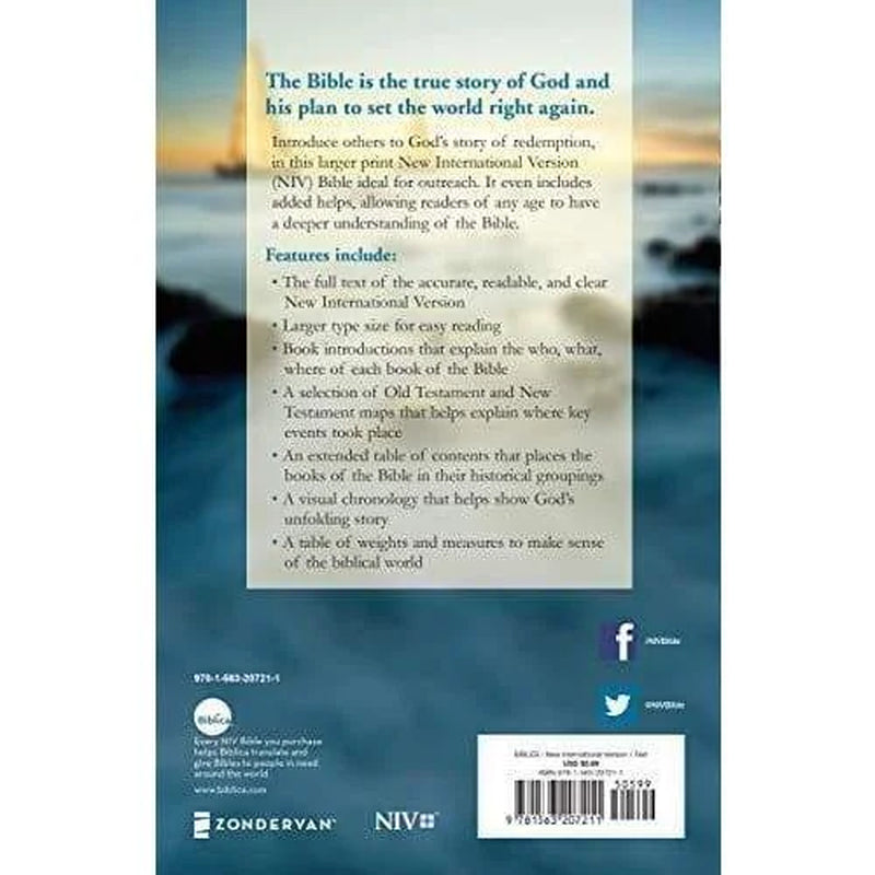 Larger Print Bible-Niv (Paperback)(Large Print)